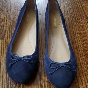 Lord & Taylor Navy Suede Flats